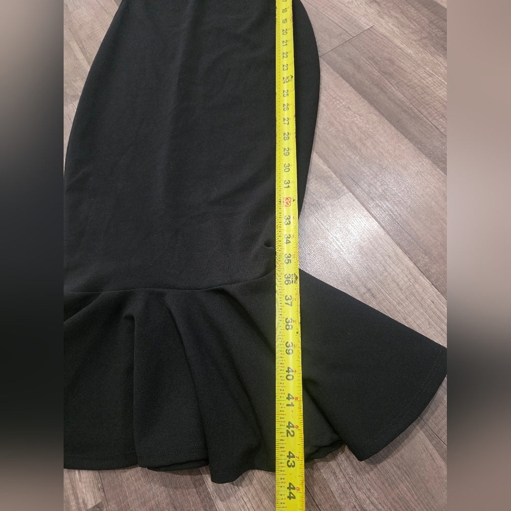 Shop17 Mermaid Dress Flutter Ruffle Whimsigoth Goth Stretch Morticia Addams Y2k - Picture 7 of 12